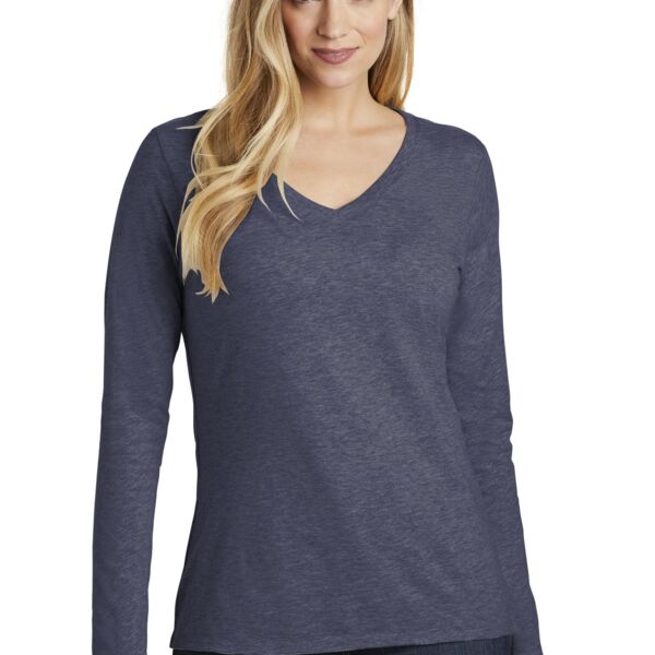 Baseball Ladies Long Sleeve V-Neck Thumbnail