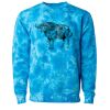 Unisex Midweight Tie-Dyed Crewneck Sweatshirt Thumbnail